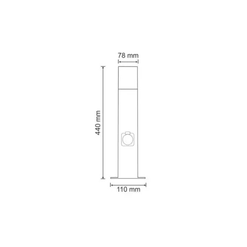 Záhradný stĺpik KM NEW YORK-S44-Z 307323  1X12W E27 230V IP44